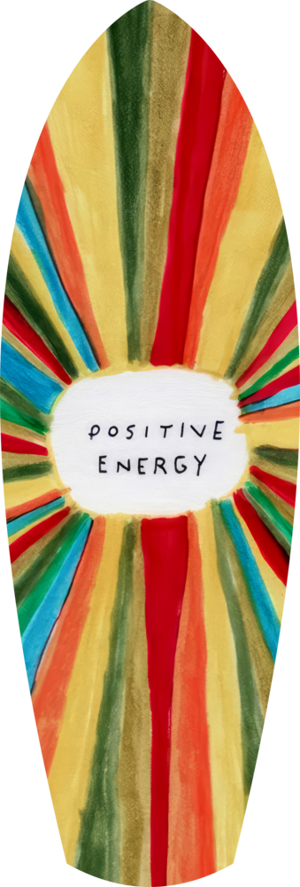 Positive Energy Sunburst Folk Art Glass Wall Art