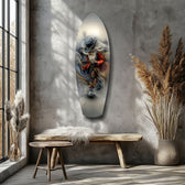 White-Bearded Wizard Steampunk Glass Wall Art.