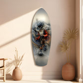 White-Bearded Wizard Steampunk Glass Wall Art.
