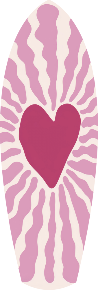 Pink Heart Burst Minimal Glass Wall Art