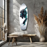 Black Lion Cyan Lightning Glass Wall Art.