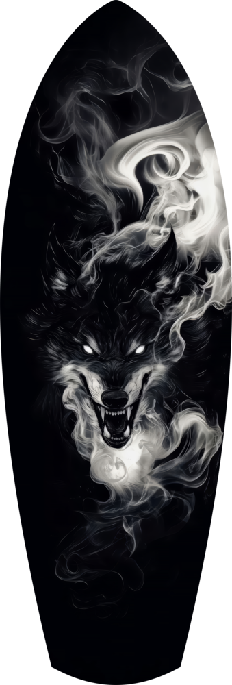 Smoke Wolf Dark Spirit Glass Wall Art