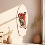 Soccer Striker Dynamic Splash Glass Wall Art.