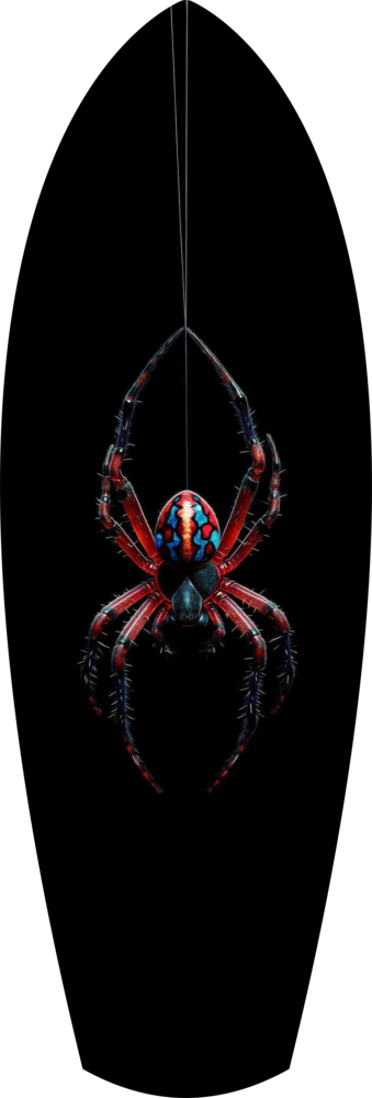 Hanging Spider Dark Macro Glass Wall Art