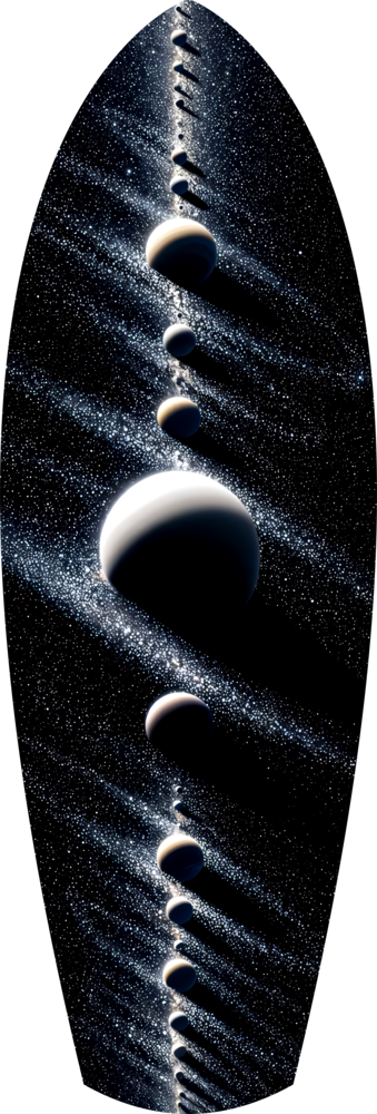 Planet Alignment Cosmos Starfield Glass Wall Art