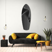 Op Art Wave Pinstripe Geometric Glass Wall Art.