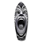 Screaming Face Op Art Swirl Surreal Glass Wall Art.