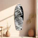 Ethereal Smoke Woman Profile Glass Wall Art.