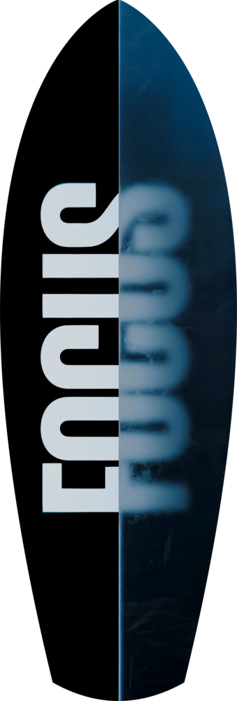 Focus Typography Split Motivational Glass Wall Art