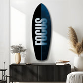 Focus Typography Split Motivational Glass Wall Art.