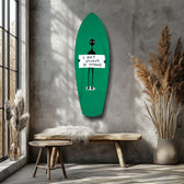Alien Sign Quirky Humor Illustration Glass Wall Art.