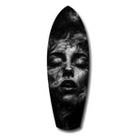 Smoke Sleeping Woman Dark Portrait Glass Wall Art.