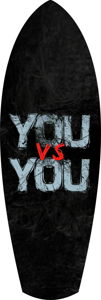 You vs You Grunge Motivational Glass Wall Art
