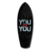 You vs You Grunge Motivational Glass Wall Art.