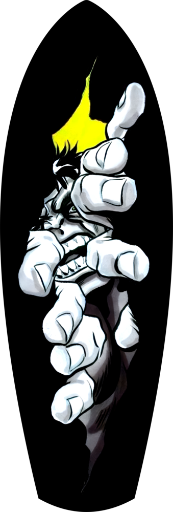 Anime Fighter Bandage Hands Manga Glass Wall Art