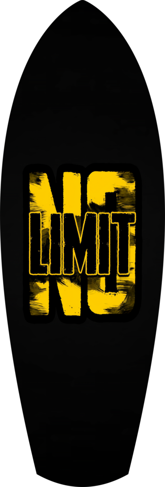 No Limit Bold Typography Motivational Glass Wall Art