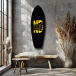 No Limit Bold Typography Motivational Glass Wall Art.