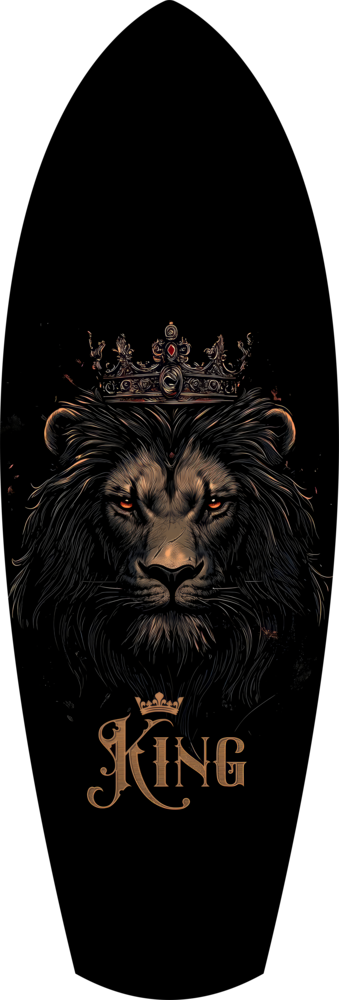 Crowned Lion King Regal Majesty Glass Wall Art