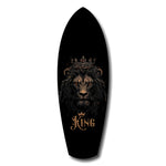 Crowned Lion King Regal Majesty Glass Wall Art.