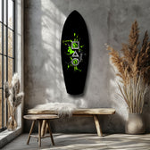 Geometric Symbols Green Splatter Gamer Glass Wall Art.
