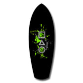 Geometric Symbols Green Splatter Gamer Glass Wall Art.