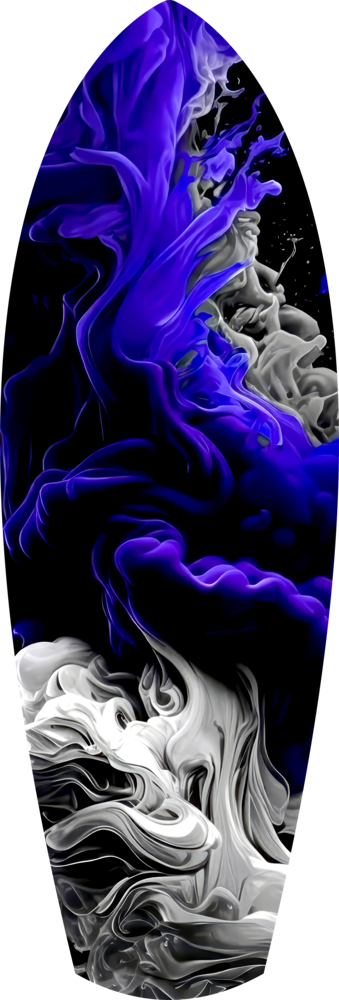 Purple White Smoke Ink Storm Glass Wall Art