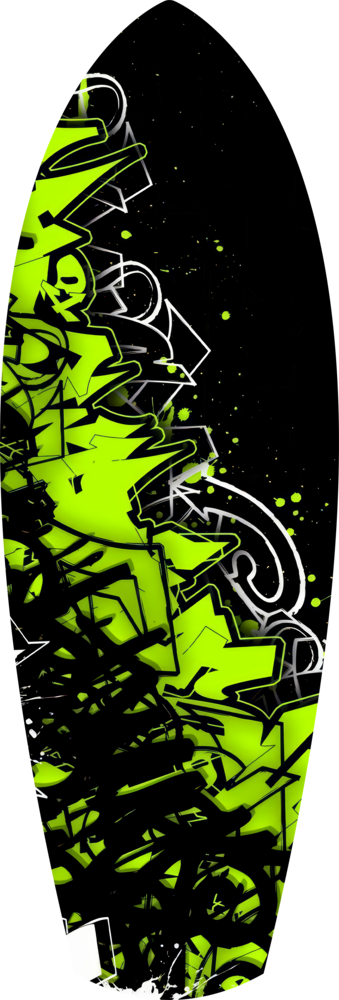 Neon Green Black Graffiti Street Art Glass Wall Art