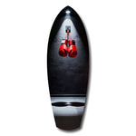 Red Boxing Gloves Spotlight Gym Glass Wall Art.