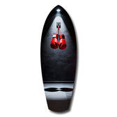 Red Boxing Gloves Spotlight Gym Glass Wall Art.