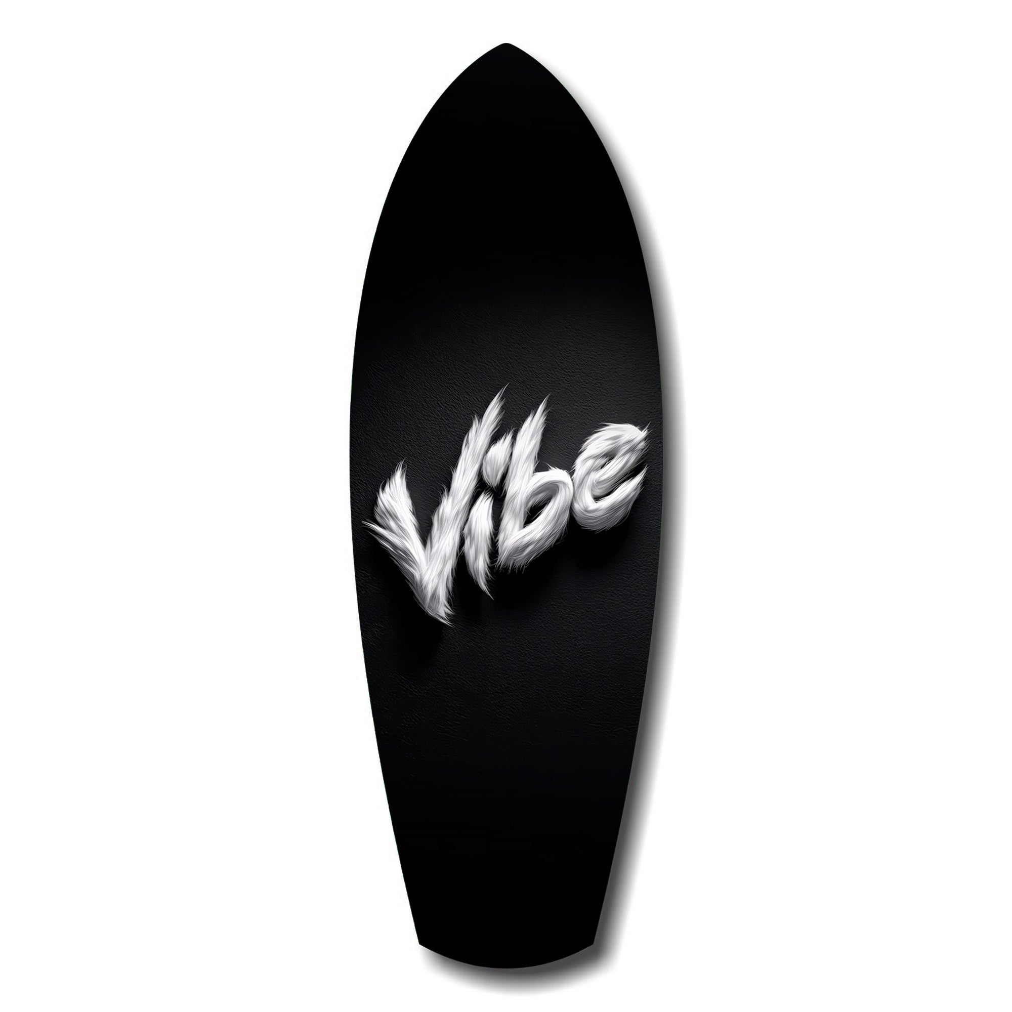 Vibe Feather Typography Minimal Glass Wall Art.
