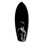 Bodybuilder Roar Triumph Black White Glass Wall Art.