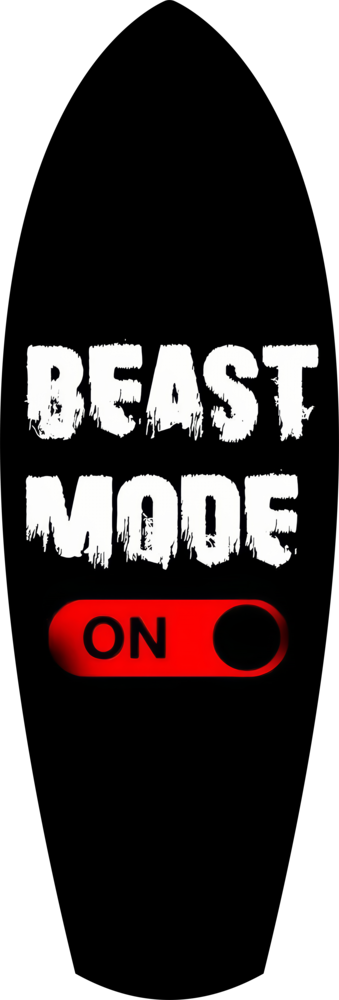 Beast Mode On Toggle Motivational Glass Wall Art