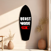 Beast Mode On Toggle Motivational Glass Wall Art.