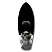 Fencer Mask Sword Athletic Glass Wall Art.