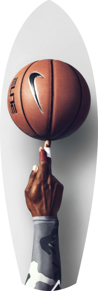 Spinning Basketball Finger Balance Glass Wall Art