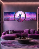 Astronaut and Butterfly Pink Dream 3 Piece Glass Wall Art