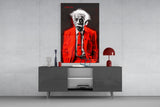 Einstein "I told you" Glass Wall Art Red