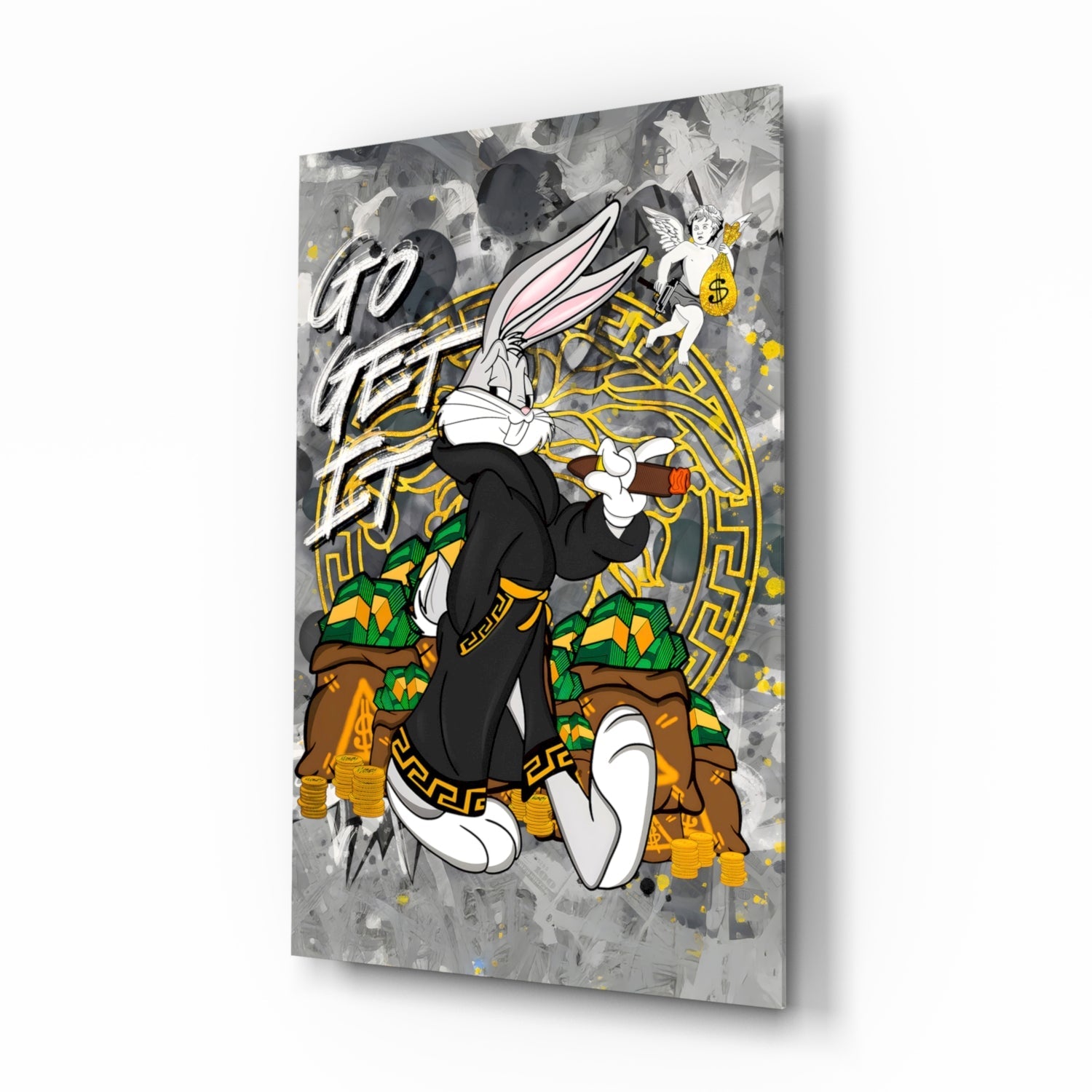 Bugs Bunny: The Game of Wealth Glass Wall Art || Designer Collection