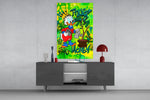 Scrooge McDuck: The Golden Throne Glass Wall Art || Designer Collection