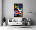 Money Move artwork styled in a teen's bedroom with bold accents