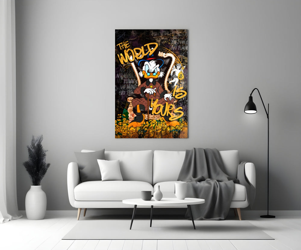 World Is Yours artwork styled in a teen's bedroom with bold accents