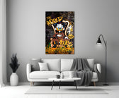 World Is Yours artwork styled in a teen's bedroom with bold accents