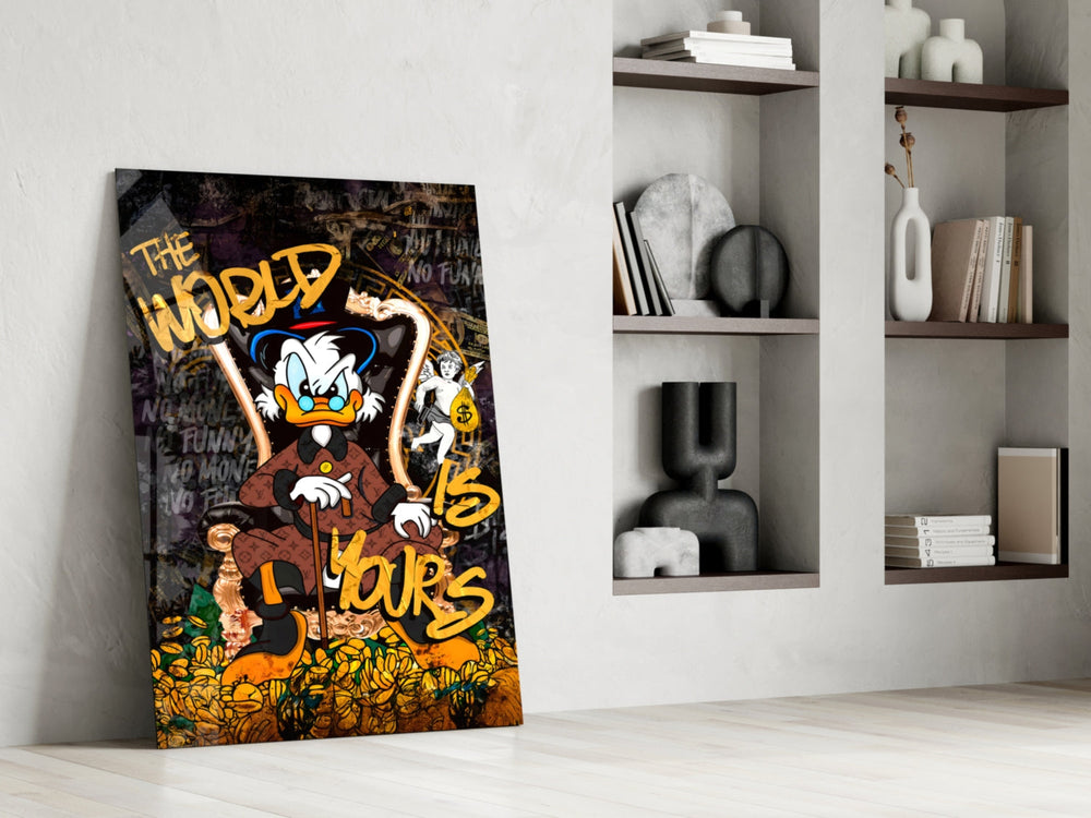 Designer-collection artwork in a cigar lounge with leather seating