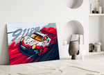 Porsche RSR artwork styled in a teen's bedroom with motorsport accents