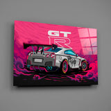 GT-R Pink Storm Glass Wall Art || Designer Collection