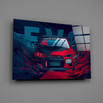 Designer-collection JDM panel anchoring a garage lounge wall