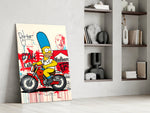 Cartoon-luxury panel against a brick or moody concrete accent wall