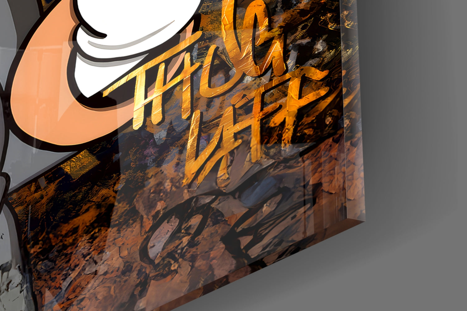 The Rebel Face of Scrooge Glass Wall Art || Designer Collection