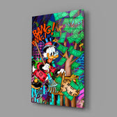 Designer-collection LV panel anchoring a creative office wall