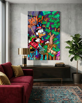 Scrooge's Cash Harvest Glass Wall Art || Designer Collection - Lifestyle preview in a designer interior